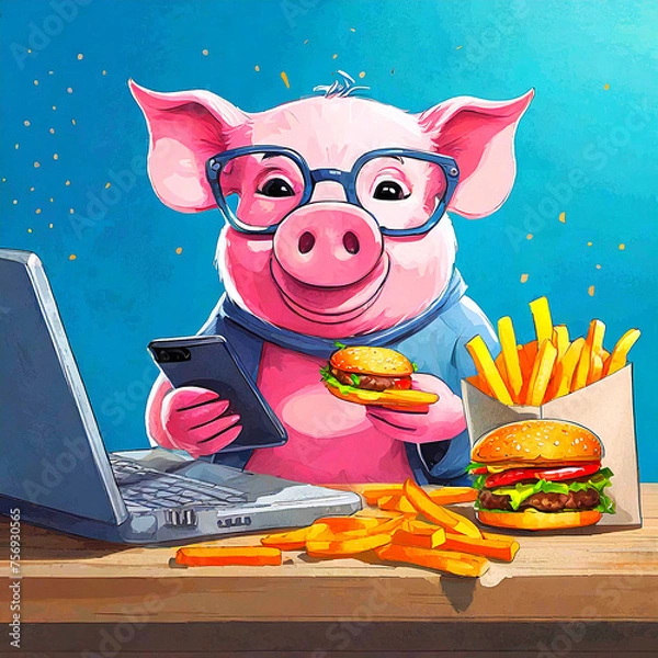 Obraz 핑크 돼지의 디지털 노마드 라이프