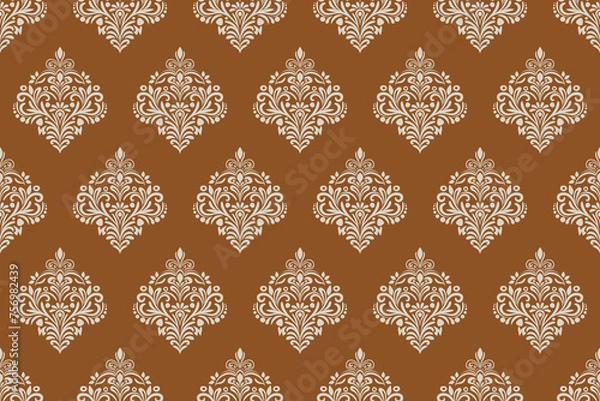 Fototapeta Ethnic Pattern. Ethnic India seamless pattern design oriental style. Damask India Motif.