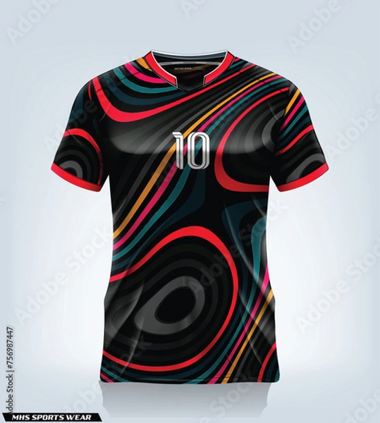 Fototapeta Sport jersey design fabric textile for sublimation