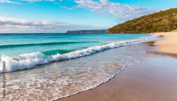 Fototapeta 파도가 아름다운 해변
