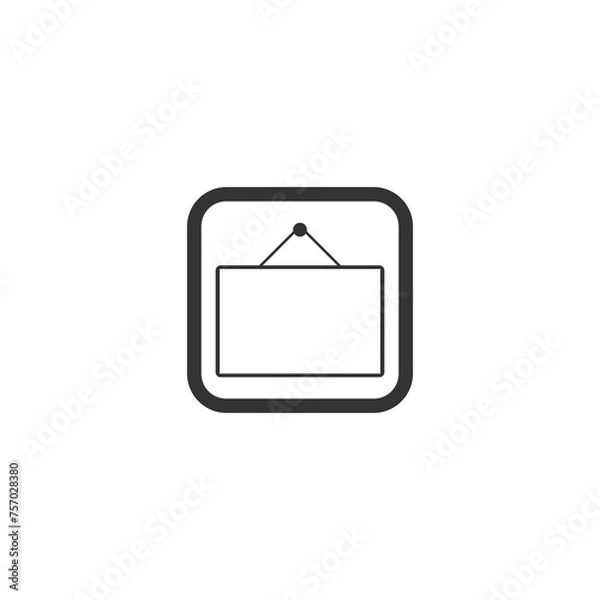 Fototapeta Mathematical board icon isolated on transparent background