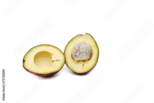 Obraz Isolated halved avocado