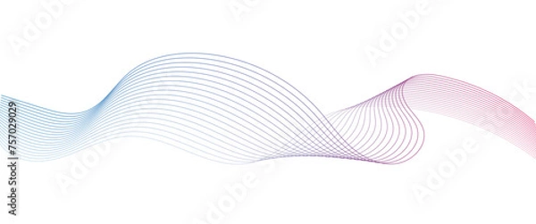 Obraz abstract wavy lines background element. Suitable for AI, tech, network, science, digital technology themes