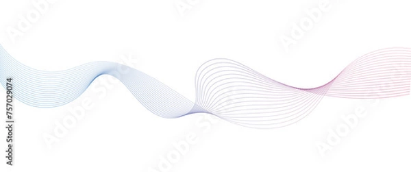 Obraz abstract wavy lines background element. Suitable for AI, tech, network, science, digital technology themes