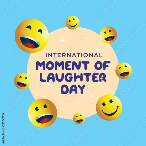 Fototapeta vector graphic of International Moment of Laughter Day ideal for International Moment of Laughter Day celebration.