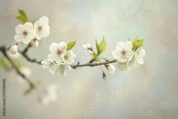 Fototapeta Spring Blossoms Cherry Blossoms in Full Bloom Generative AI
