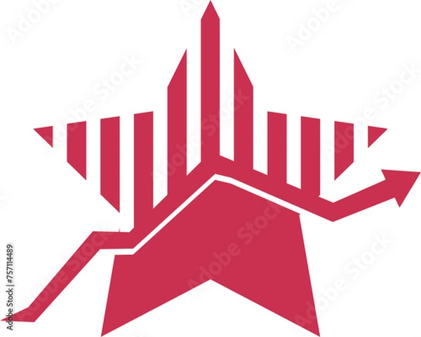 Obraz finance graph logo abstract vector design template