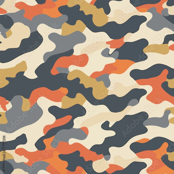Fototapeta military seamless pattern background 