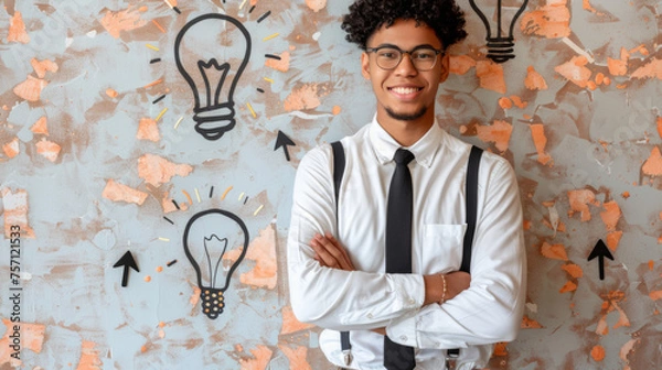 Fototapeta Having a brilliant business idea