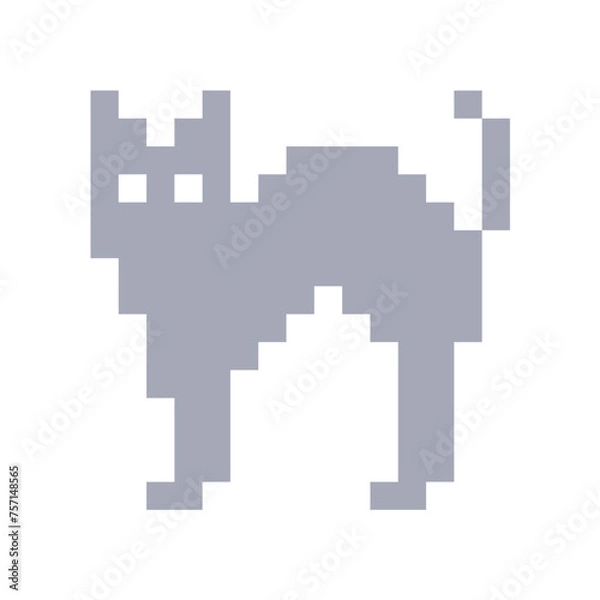 Fototapeta Cat pixel icon