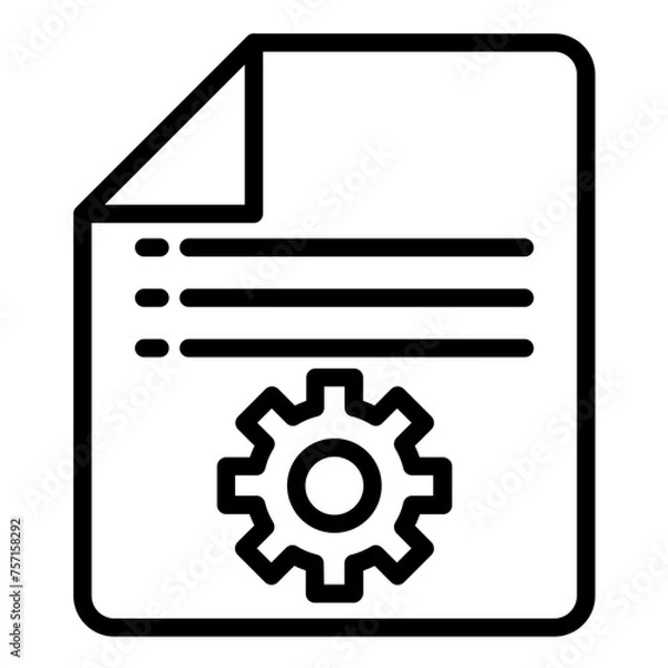 Obraz Vector Design Work Instruction Icon Style