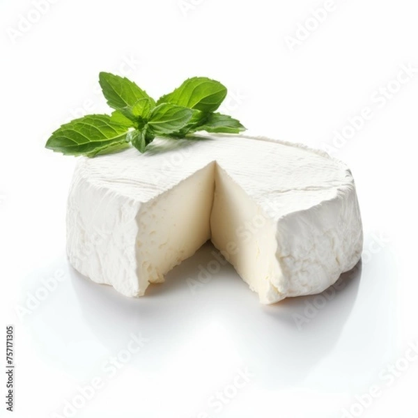 Obraz Chevre Cheese isolated on white background