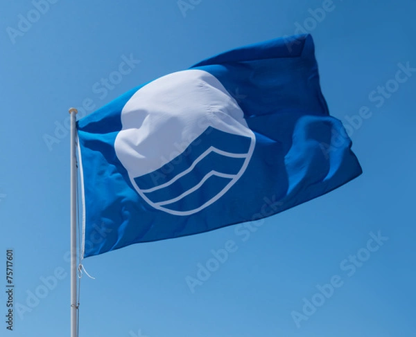 Obraz Blue flag on beach