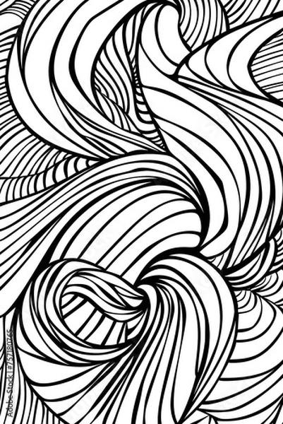 Fototapeta Captivating abstract background with undulating wavy lines creating a sense of movement