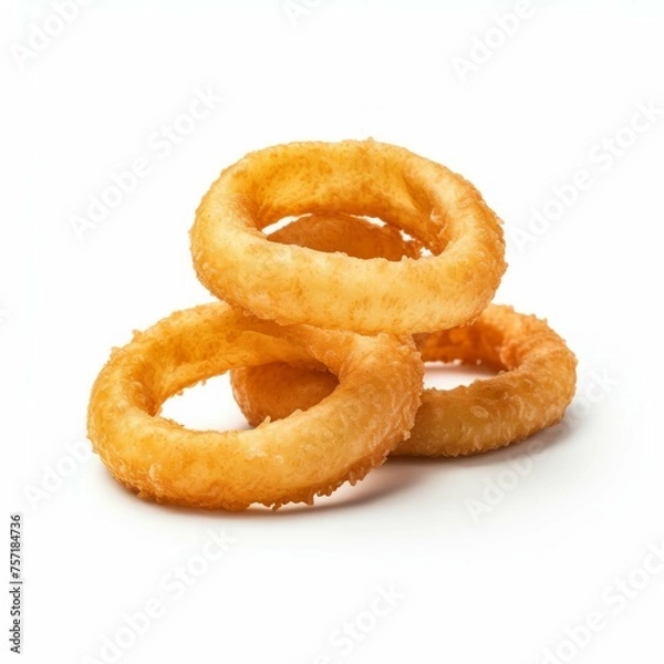 Obraz Onion Rings isolated on white background