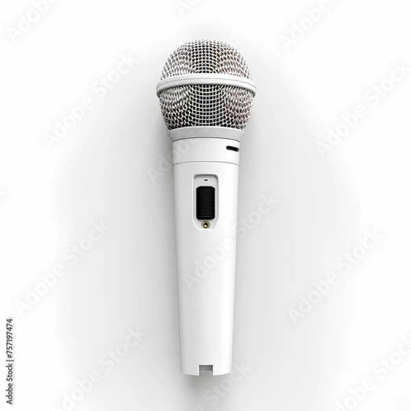 Obraz microphone on white background