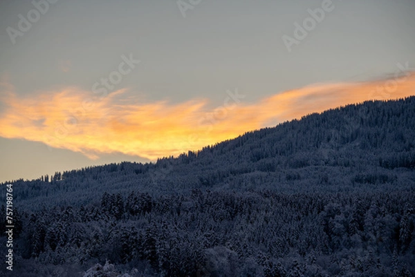 Obraz sunset in the mountains