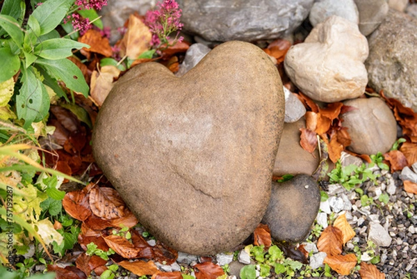 Obraz heart shaped stones