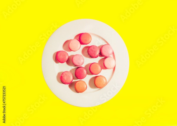 Obraz colorful macaroons  on the plate