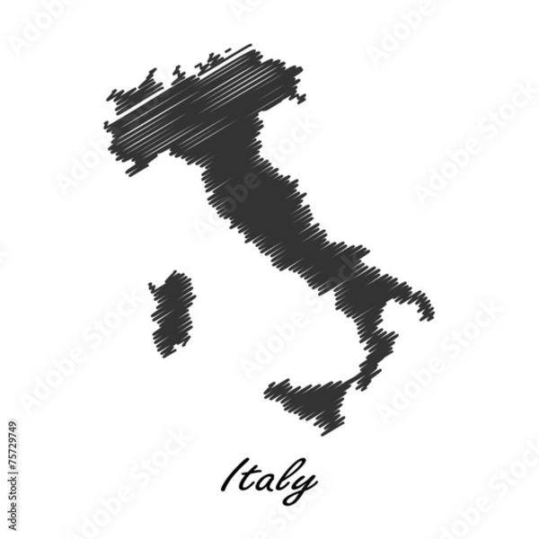 Obraz Italy map icon for your design