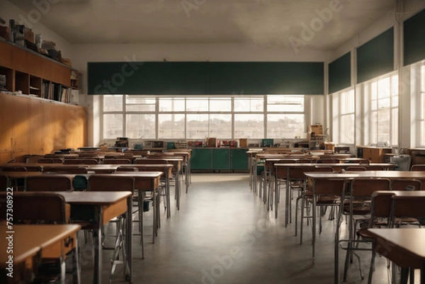 Obraz High school classroom interior
