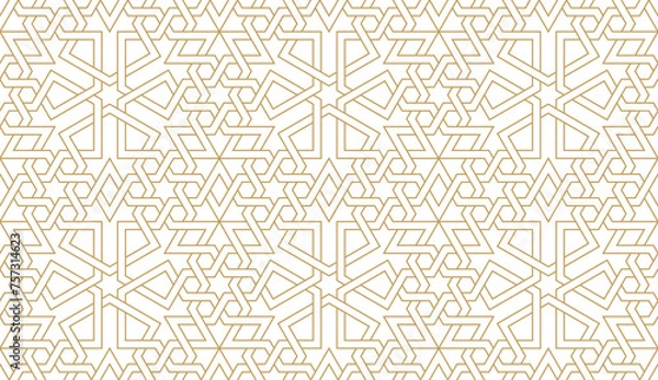 Obraz Seamless geometric pattern in authentic arabian style.