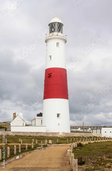 Fototapeta Portland Bill Lighthouse on a cloudy day