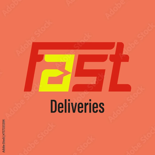Obraz Fast delivety logo