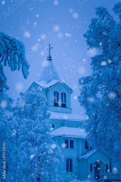 Obraz Kirche im Winter
