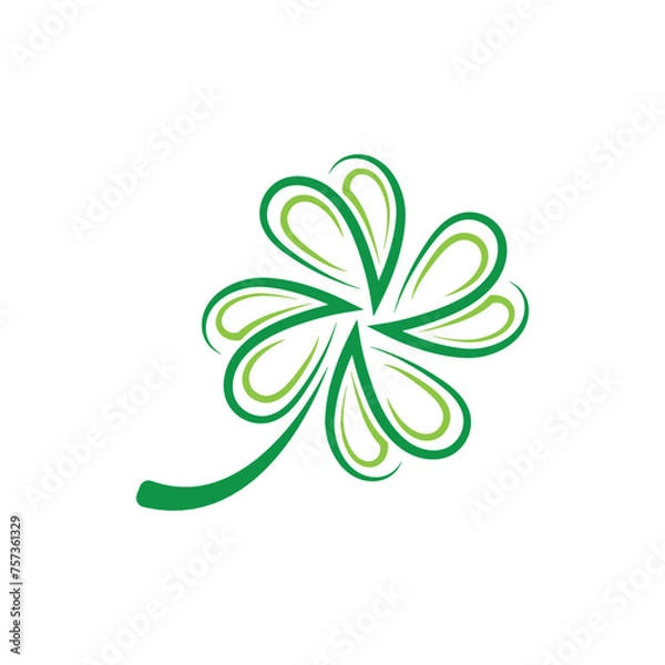 Fototapeta clover logo icon vector