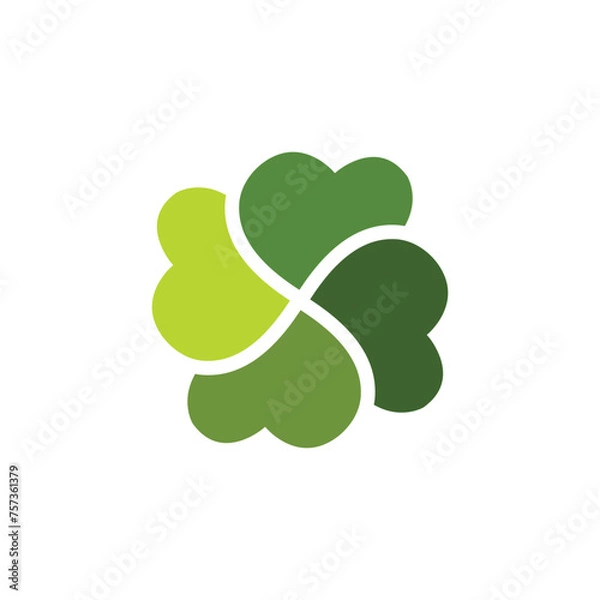 Fototapeta clover logo icon vector