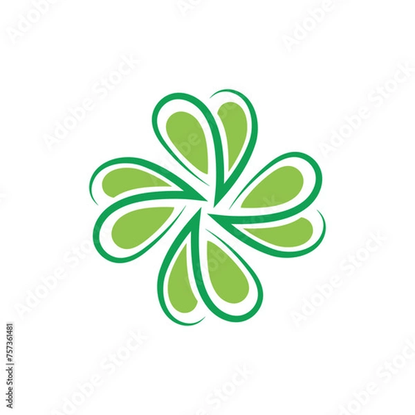 Obraz clover logo icon vector