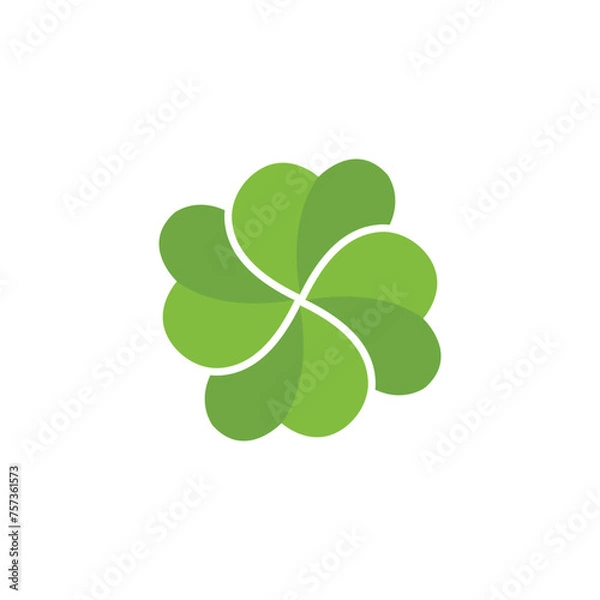 Fototapeta clover logo icon vector