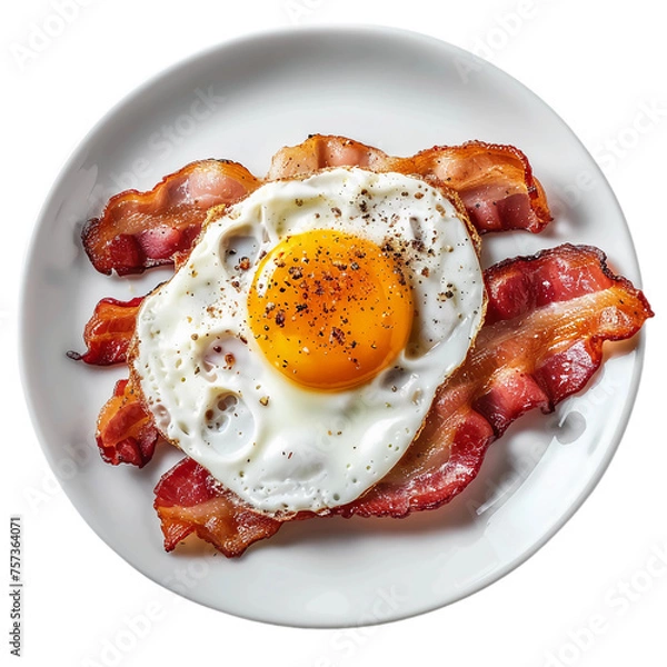 Obraz fried eggs with bacon