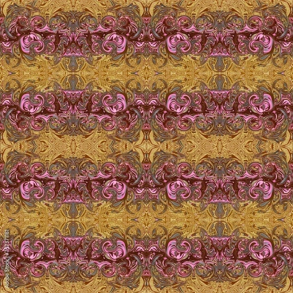Obraz Pink and Yellow tileable design