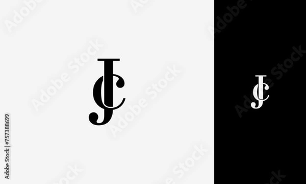Fototapeta initial letter cJ or Jc  lowercase joined uppercase,logo vektor design