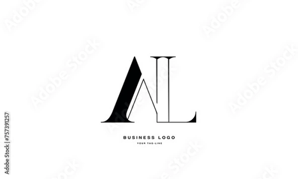 Fototapeta AL, LA, A, L, Abstract Letters Logo Monogram