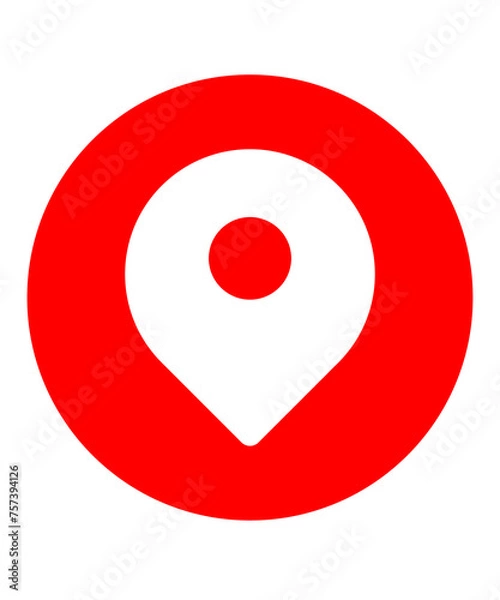 Obraz red location mark icon
