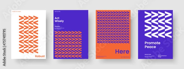 Fototapeta Geometric Brochure Layout. Isolated Business Presentation Design. Creative Report Template. Flyer. Background. Poster. Banner. Book Cover. Leaflet. Brand Identity. Portfolio. Catalog. Handbill