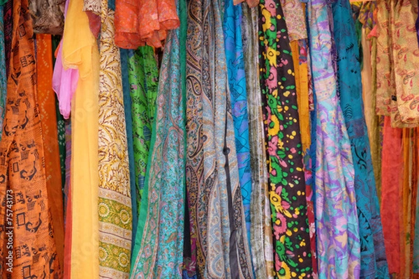 Obraz bunte Seidenstoffe