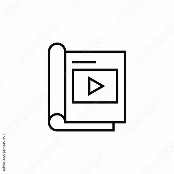 Fototapeta Book Page Video Multimedia icon