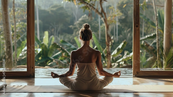Obraz yoga in the lotus position
