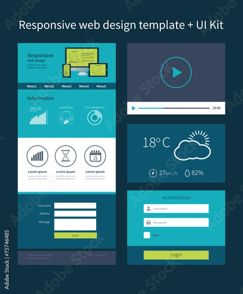 Obraz Website design template