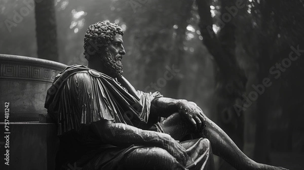Obraz Stoicism, Marcus Aurelius, Generative AI.