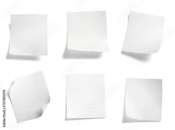 Fototapeta paper message note reminder blank background office business white empty page label tag