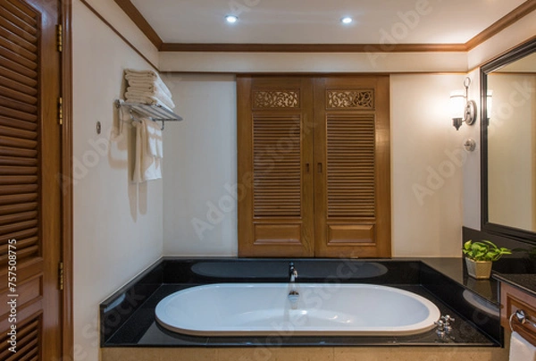 Obraz Bath in a hotel bathroom