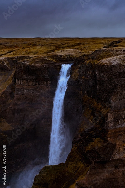 Fototapeta Long waterfall with different levels