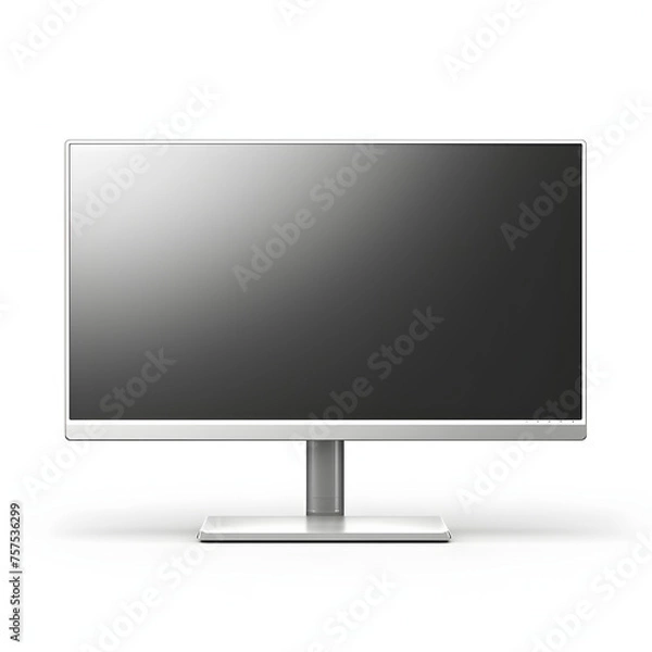 Fototapeta TV 4K Flat Screen in Front of White Background Generative AI
