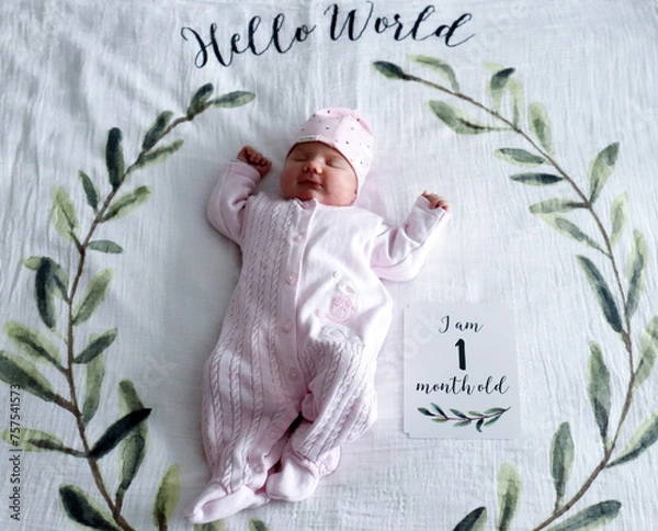 Obraz Celebrating age: A Precious Milestone with Our Little Girl