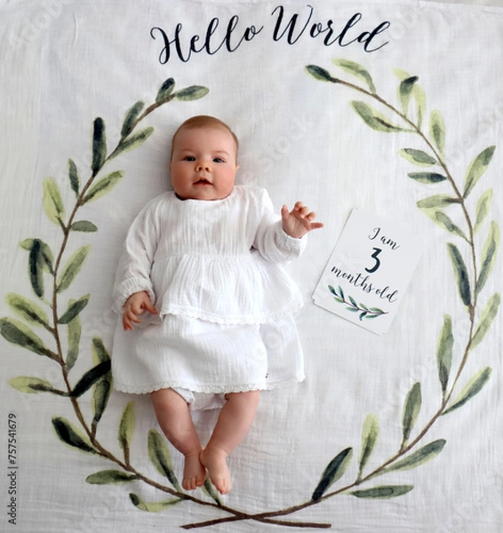 Obraz Celebrating age: A Precious Milestone with Our Little Girl